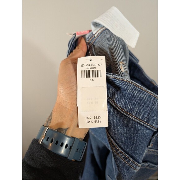 Hollister Women Curvy High Rise Distressed Crop Mom Jeans Sz 26 Hippie Grunge - Picture 9 of 11